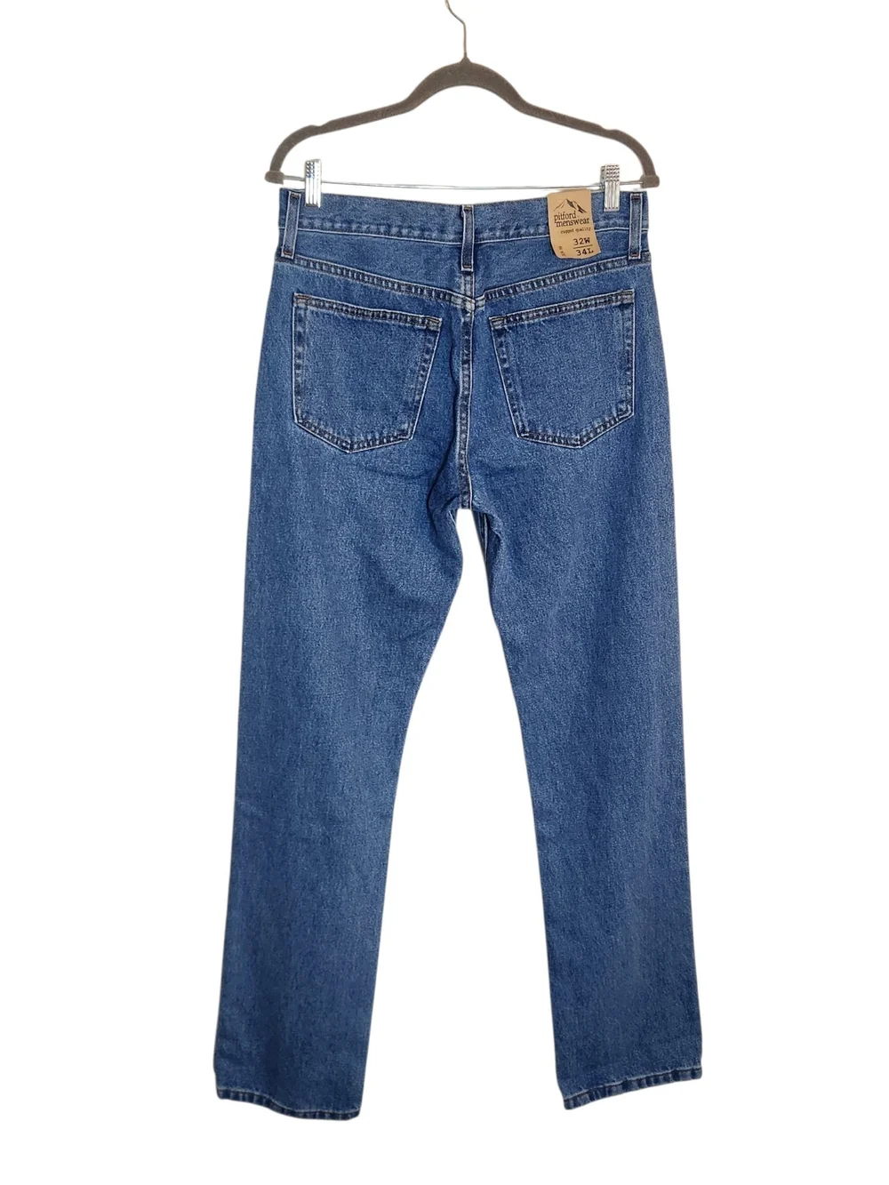 George Mens Medium Wash Straight Leg Jeans Size 32 x 34 NWOT